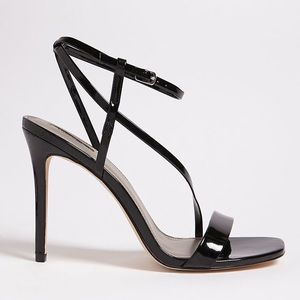 Faux Patent Leather Strappy Heels
